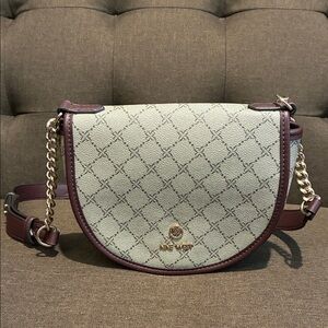 Nine West Crossbody Bag in Cream and Brown